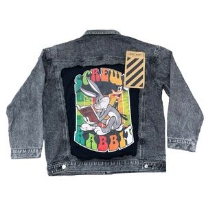Black Looney Tunes Jean Jacket (L)